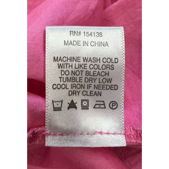 Straud Apfel Long Halter Dress Pink Cotton Open Back w/ Ties Full Skirt SZ  L - Picture 12 of 16